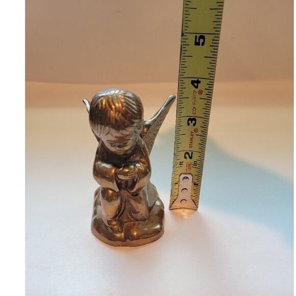 Vintage Praying Brass Angel Candleholder Mini Christmas Candle Decor - Picture 12 of 12